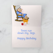 丘上のおもしろいな老化の老女 カード (内部)