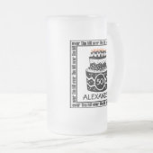 丘誕生日のケーキに フロストグラスビールジョッキ (正面右)