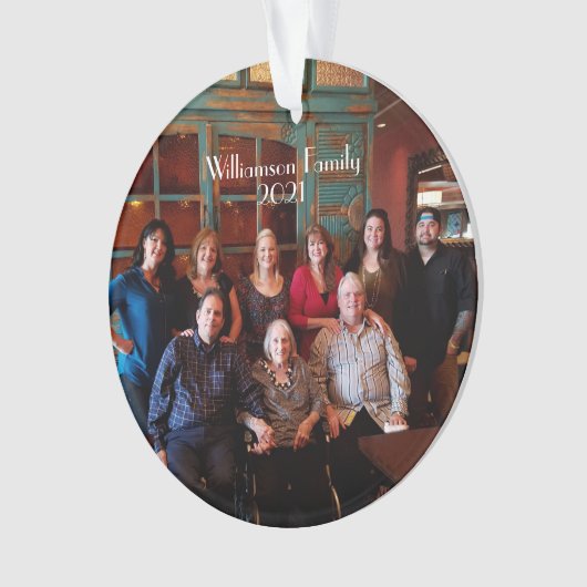 両カスタム面フォトクリスマス装飾 オーナメント (正面)