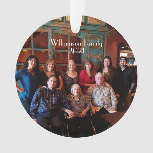 両カスタム面フォトクリスマス装飾 オーナメント (正面)
