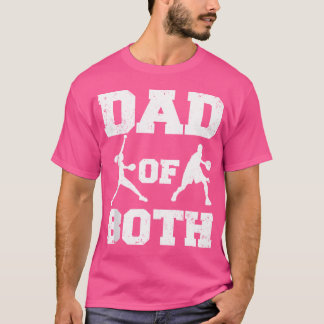 両ソフトボールおもしろいバスケットボールパパのメンズパパ Tシャツ