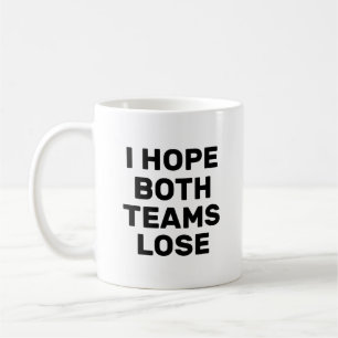両チームがサッカーに負けたらいいと思おもしろいう コーヒーマグカップ