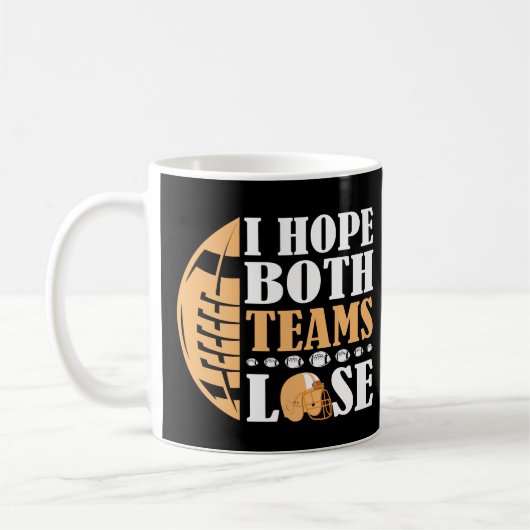 両チームが負けますように コーヒーマグカップ (左)