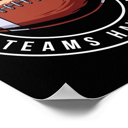 両チームともサッカーを楽しんでおもしろいほしい ポスター (角)