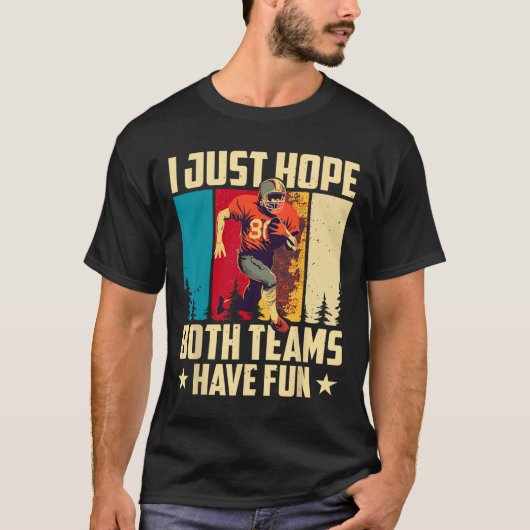 両チームともサッカー好きのおもしろいを望む Tシャツ (正面)