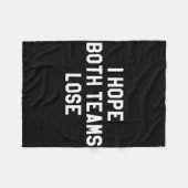 両チームとも負けてほしい フリースブランケット (正面(横))