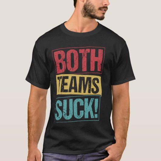 両チーム吸!スポーツステートメントユーモアアスリートTe Tシャツ (正面)
