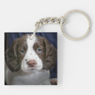 両パーソナライズされた面子犬のペットキーチェーン キーホルダー