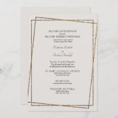 両フォーマル親結婚の中立招待状 招待状 (正面/裏面)