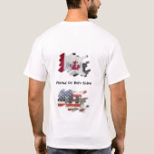 両側で遊ばれる青… Tシャツ (裏面)