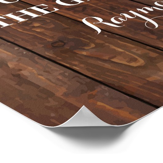 両側のひまわり花のサインを結婚選ぶ ポスター (角)