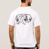 両側のライオン Tシャツ (裏面)