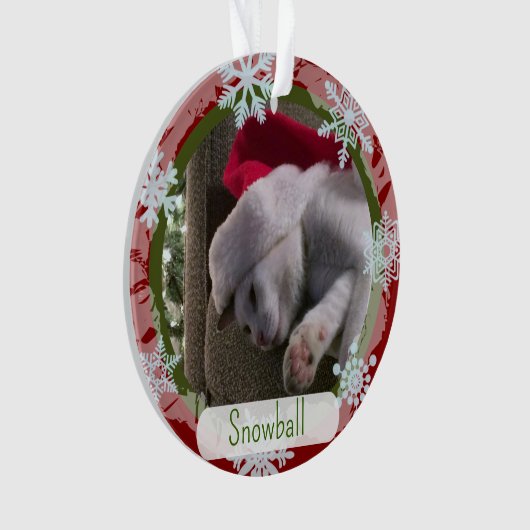 両側の休日のフォトフレーム オーナメント (正面)