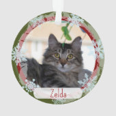 両側の休日のフォトフレーム オーナメント (裏面)