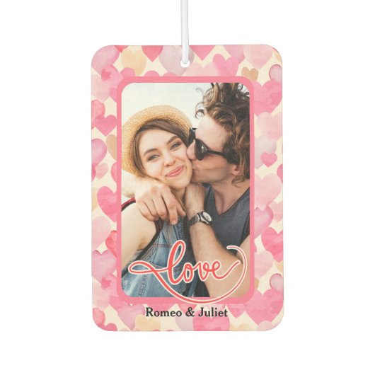 両側の同じカスタム写真車 カーエアーフレッシュナー (正面)