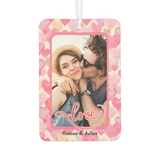 両側の同じカスタム写真車 カーエアーフレッシュナー (裏面)