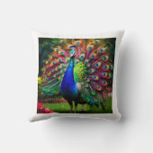 両側の孔雀の枕とコジスタイリッシュー設計 クッション (裏面)