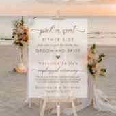 両側の座席をフロスト結婚で選ぶ アクリルサイン