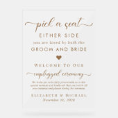 両側の座席をフロスト結婚で選ぶ アクリルサイン (正面)