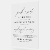 両側の座席を結婚選ぶ アクリルサイン (傾斜)