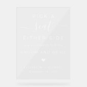 両側の座席を結婚選ぶ アクリルサイン (正面)