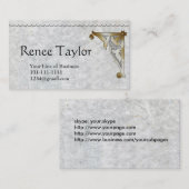 両側の花こう岩の紙及び金ゴールドブラケットをカスタマイズ 名刺 (正面/裏面)