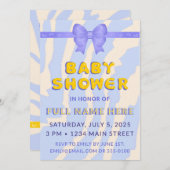 両側の赤ちゃんシャワー招待テンプレート 招待状 (正面/裏面)