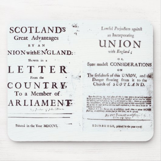 両側を示すパンフレット マウスパッド (正面)