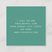 両側ツリールート造園ガーデニンググリーン スクエア名刺 (裏面)