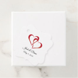 両側ハート独身の フェイバータグ