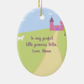 両側パーソナライズされたプリンセスオーナメント セラミックオーナメント (裏面)