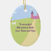 両側パーソナライズされたプリンセスオーナメント セラミックオーナメント (裏面)
