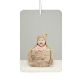 両側パーソナライズされたベビーフォトモダンカー カーエアーフレッシュナー (正面)