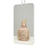 両側パーソナライズされたベビーフォトモダンカー カーエアーフレッシュナー (左)