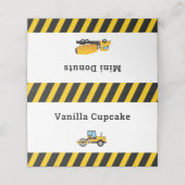 両側フード座席表かわいい建築トラック プレイスカード (外部開封)