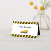 両側フード座席表かわいい建築トラック プレイスカード (裏面)