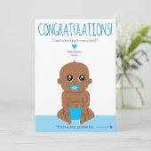 両側ベビー性別が民族おめでとうカードを明らかにする 招待状 (スタンド正面)