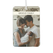 両側モダンファミリーフォトカスタムカーユニーク カーエアーフレッシュナー (正面)