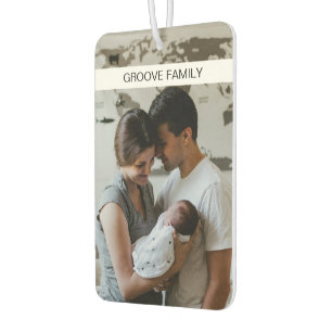 両側モダンファミリーフォトカスタムカーユニーク カーエアーフレッシュナー