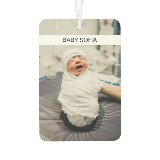 両側モダンファミリーフォトカスタムカーユニーク カーエアーフレッシュナー (裏面)