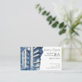 両側モダン建築家の建物カスタム写真 名刺 (スタンド正面)