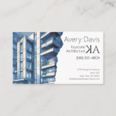 両側モダン建築家の建物カスタム写真 名刺 (正面)