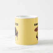 両側救に蜂が寄る コーヒーマグカップ (中央)