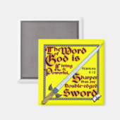 両刃の剣よりも鋭い – マグネット (正面/裏面)