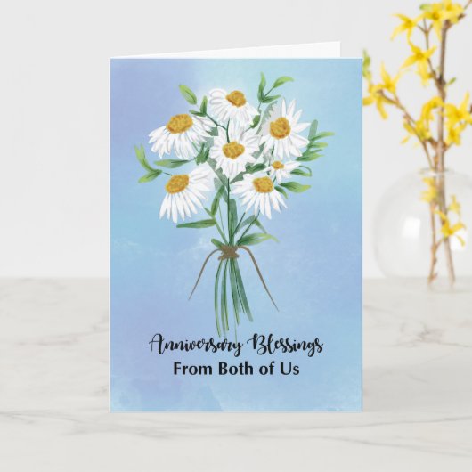 両周年記念結婚恵み カード (黄色い花)