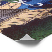 両国橋の夕日 ポスター (角)