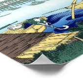両国橋夕陽見, 北斎 ポスター (角)