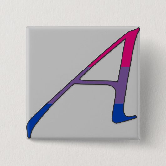 両性のプライドの"深紅"の手紙A 缶バッジ (正面)