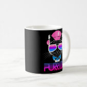 両性のプライド猫のPurrideのおもしろいなコーヒー・マグLGBTQ コーヒーマグカップ (正面右)