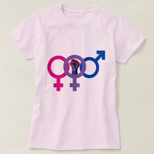 両性の女性力LGBT Tシャツ (デザイン正面)